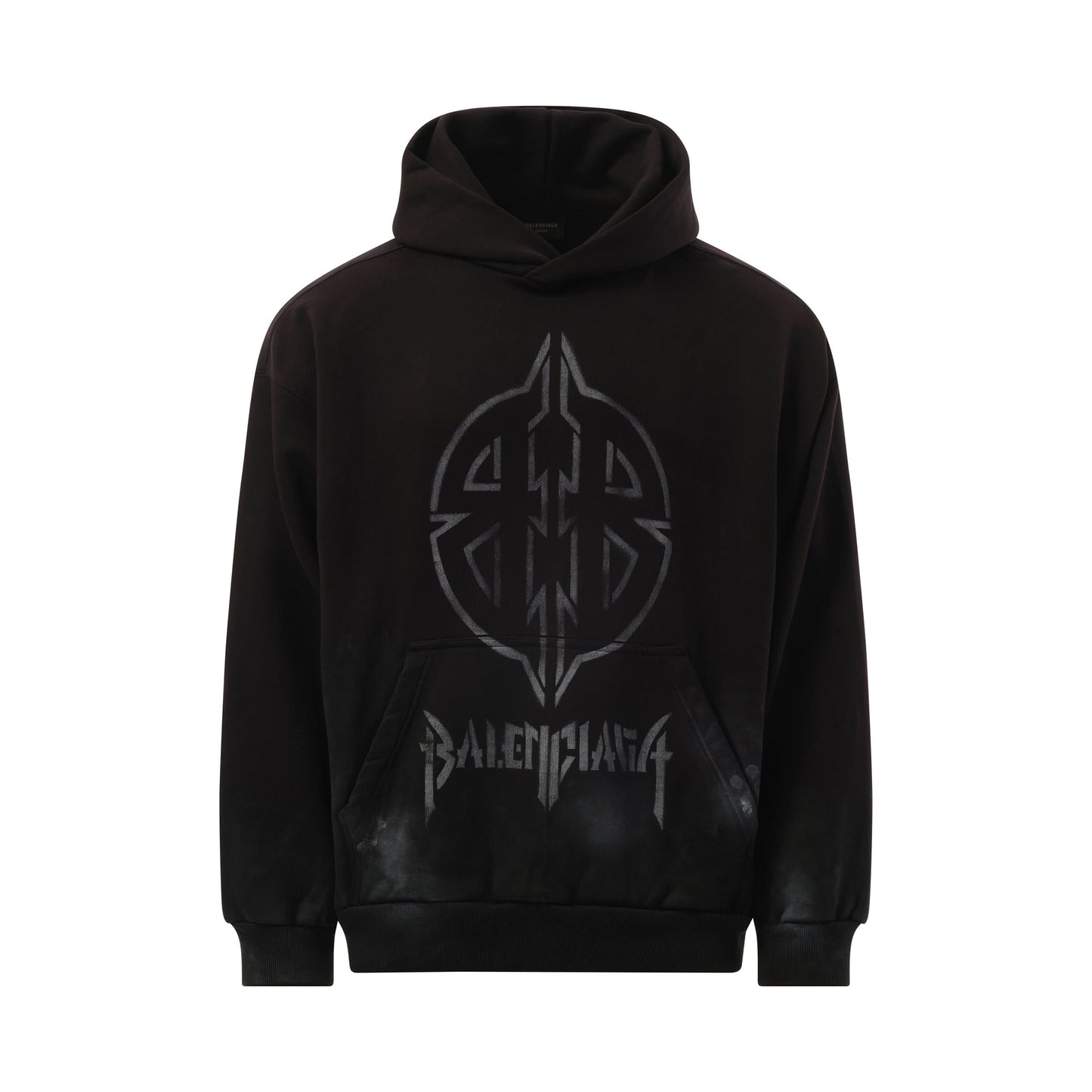 BB Logo Painted Hoodie in Black