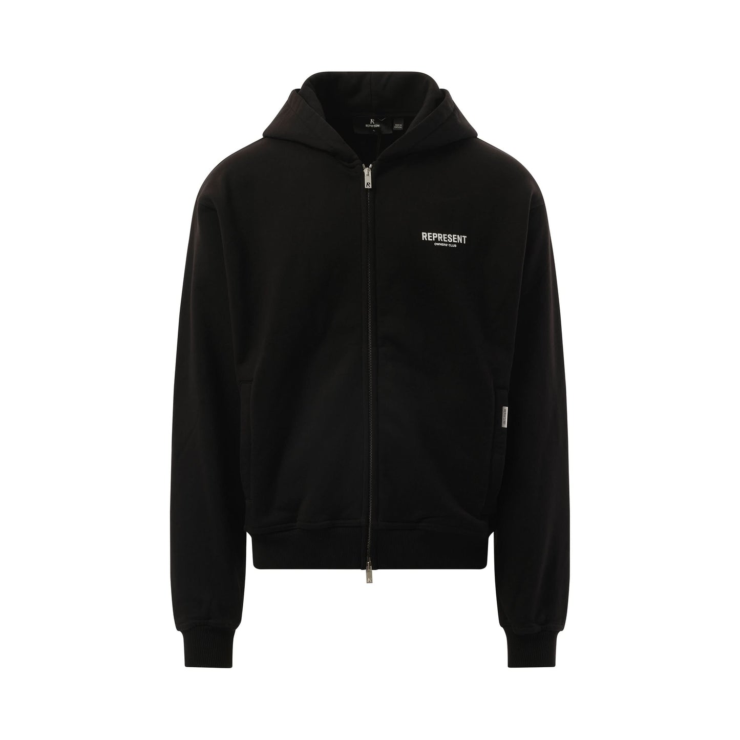 Represent Owners Club Zip Hoodie in Black