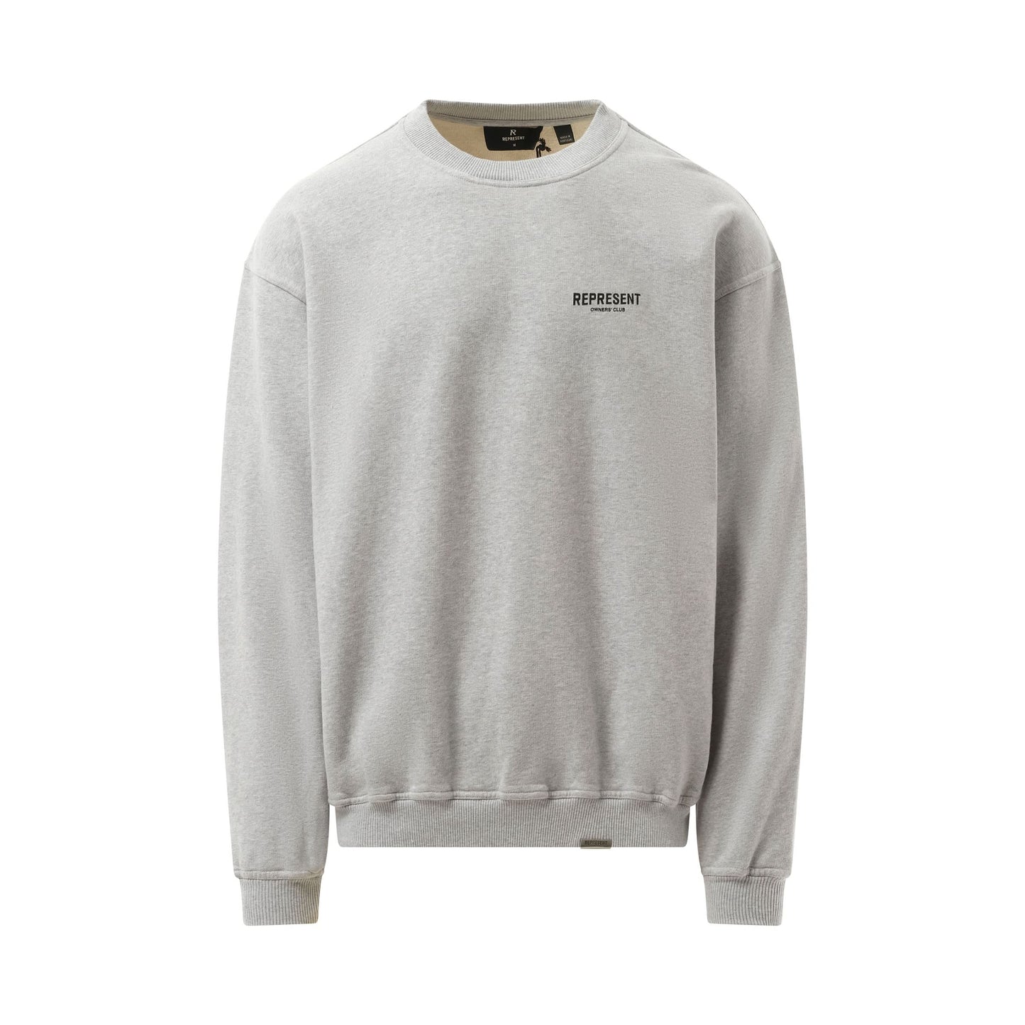 Represent Owners Club Sweatshirt in Ash Grey/Black