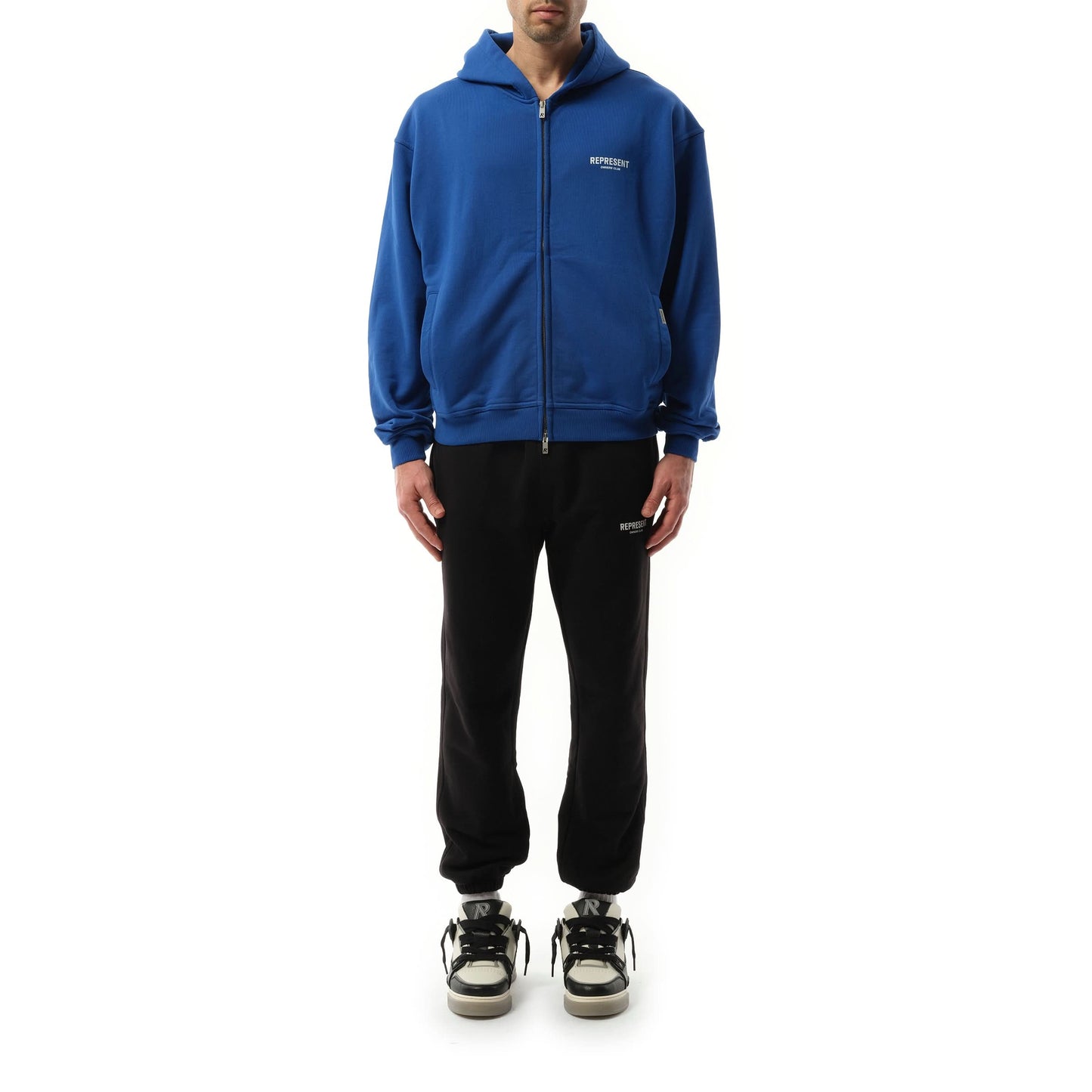 Represent Owners Club Zip Hoodie in Cobalt