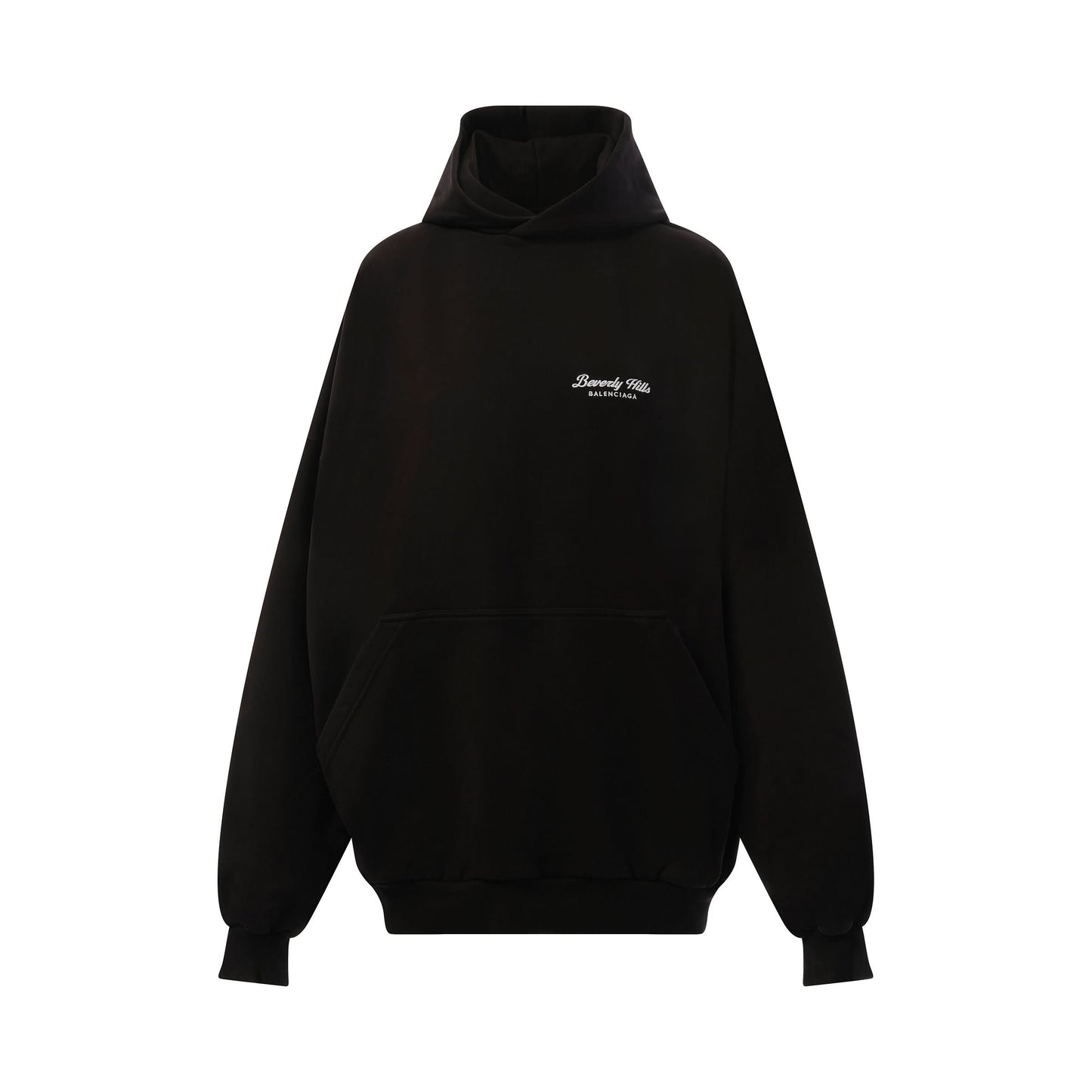 Beverly Hills Large Fit Hoodie in Washed Black