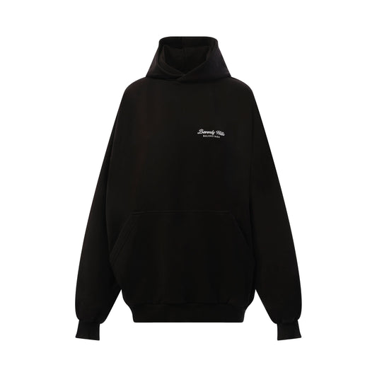 Beverly Hills Large Fit Hoodie in Washed Black