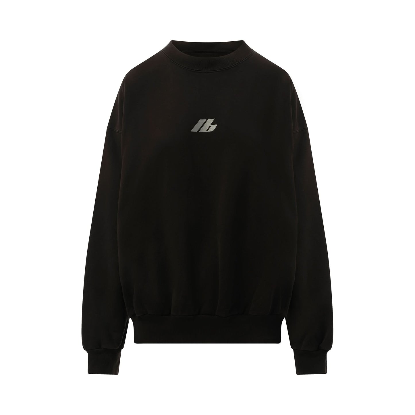 Activewear Logo Medium Fit Sweatshirt in Faded Black