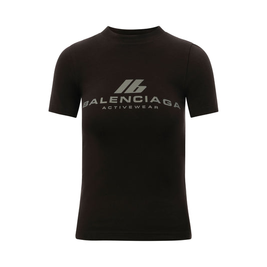 Activewear Fitted T-Shirt in Faded Black