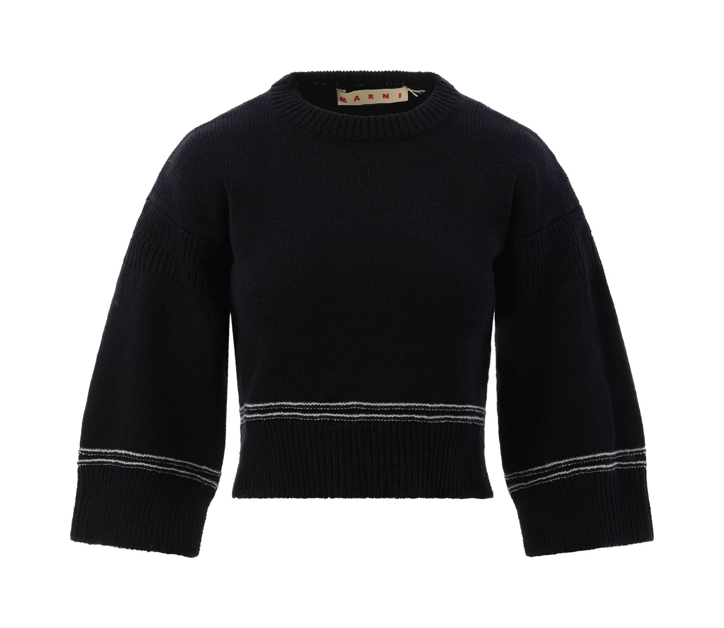 Logo Roundneck Sweater in Light Navy