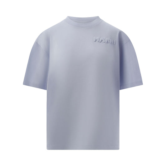 Embossed Logo T-Shirt in Illusion Blue