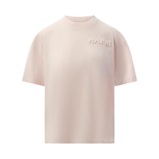 Embossed Logo T-Shirt in Light Pink