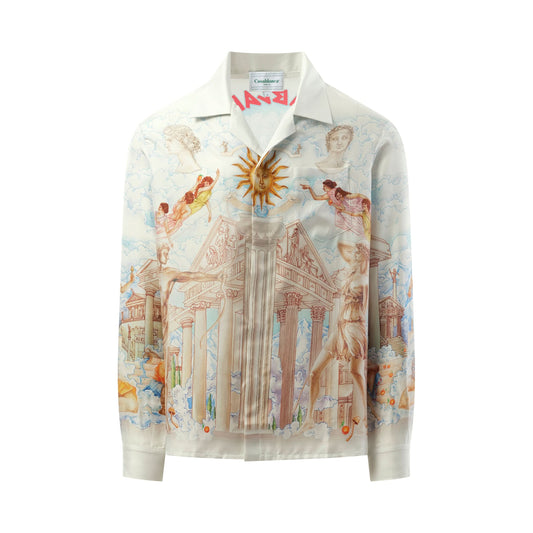 Temple of Knowledge Long Sleeve Shirt in Multicolour