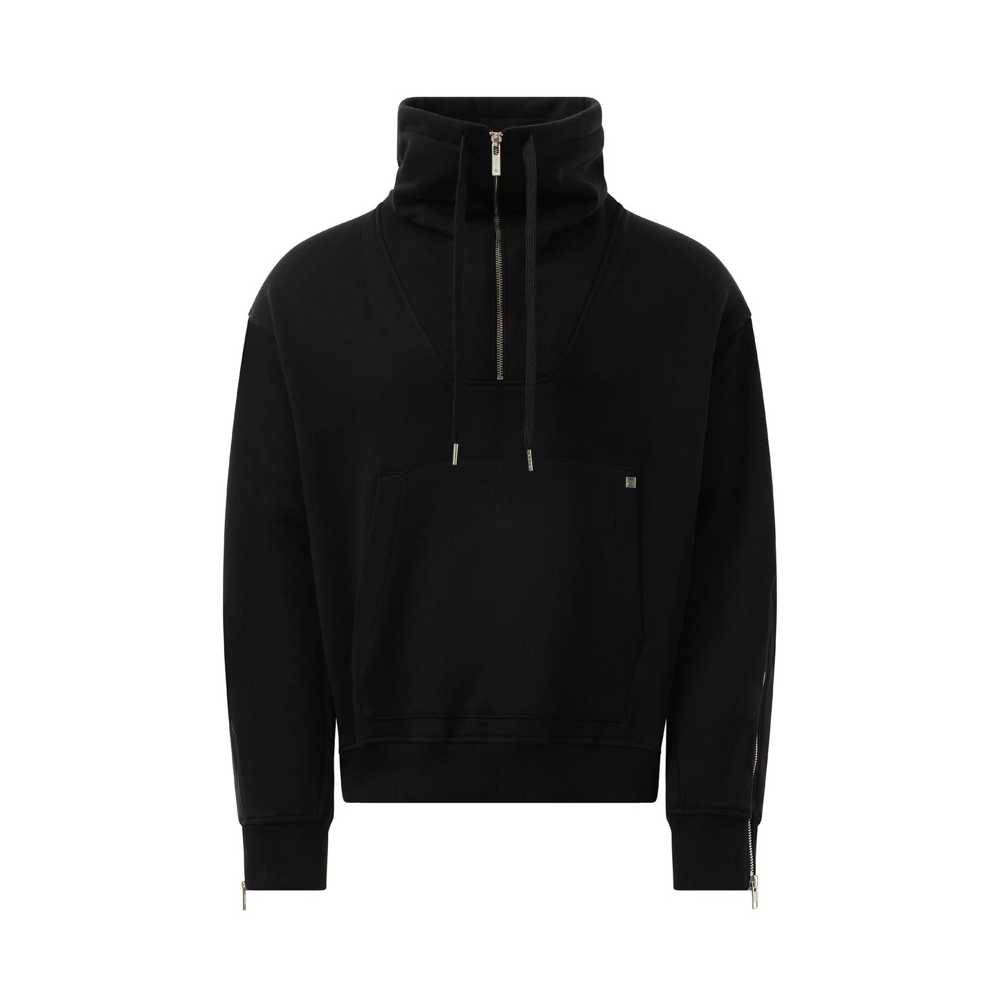 Suitcase Quarter Zip Sweatshirt in Black