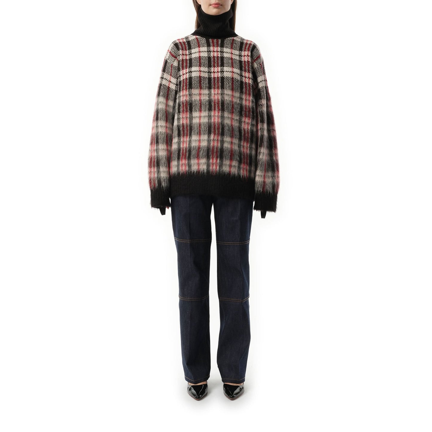 HK Chunky Sweater in Red Check