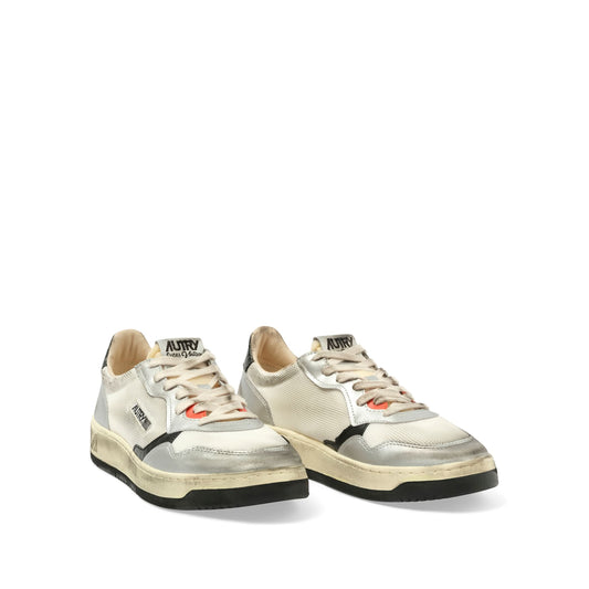 Sup Vint Low Sneakers in Mesh/Suede/White