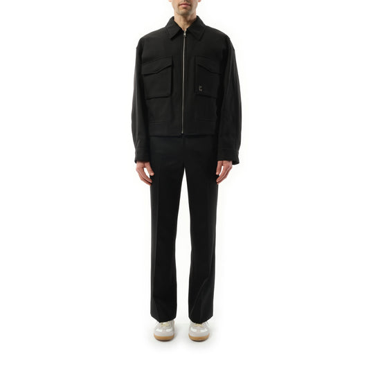 Wool Pocket Blouson in Black