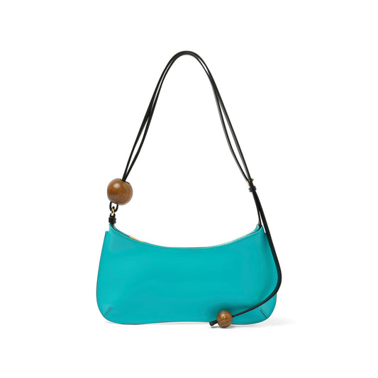 Le Bisou Perle Leather Bag in Turquoise