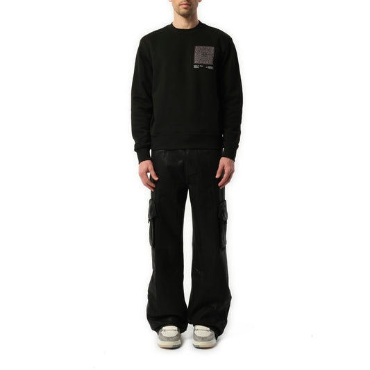 MA Bandana Silk Applique Sweatshirt in Black