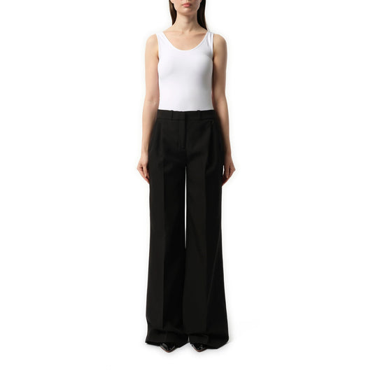 Wide Leg Tailored Trouser in Black