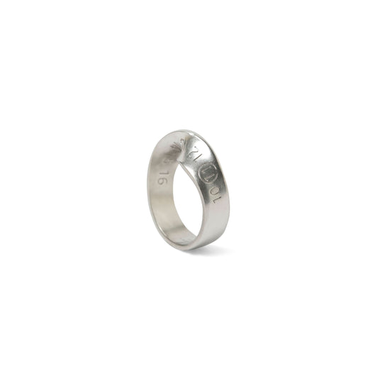 Number Twist Ring in Silver