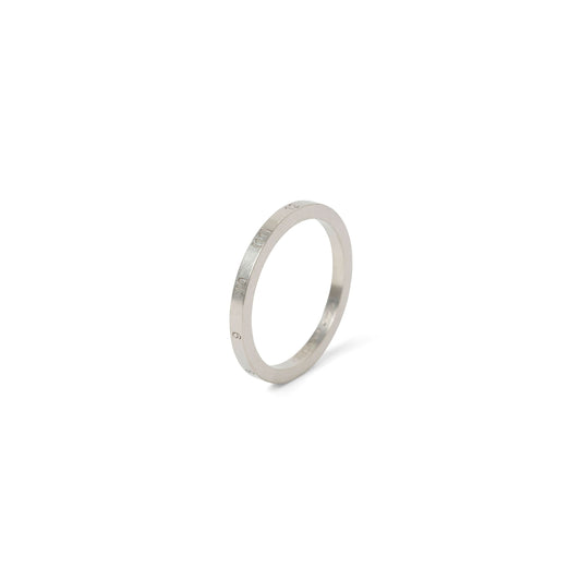 Numerical 2mm Rings in Silver