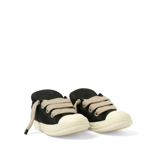 Jumbo Laced Padded Low Sneaks in Black/Milk