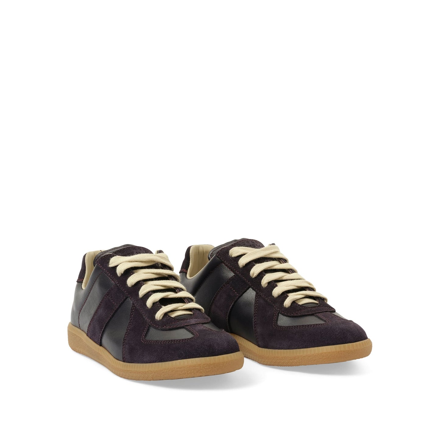 Replica Leather Sneaker in Aubergine