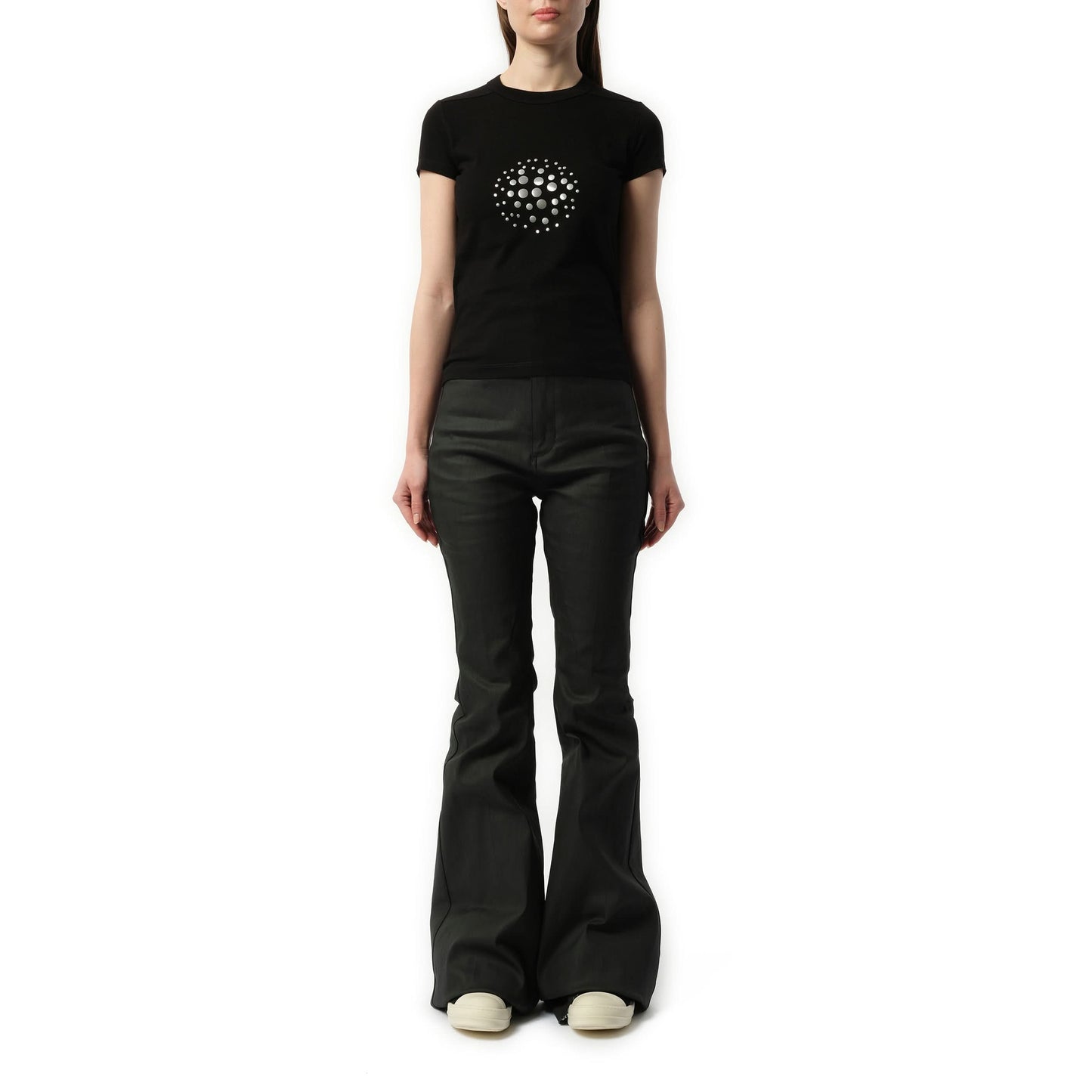 Cropped Orb Level T-Shirt in Black