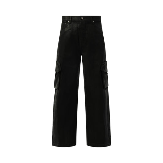 Wax M65 Baggy Cargo Pants in Black OD