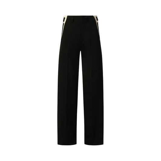 Twill Hollywood Trousers in Black