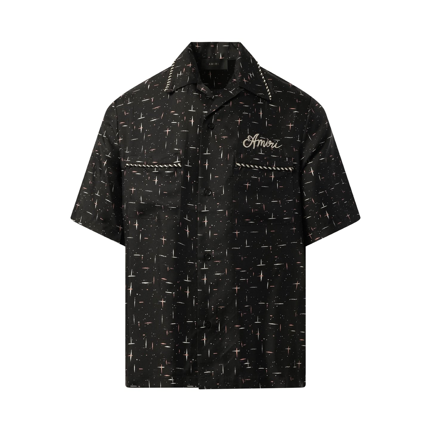 Fleck Amiri Bowling Shirt in Black