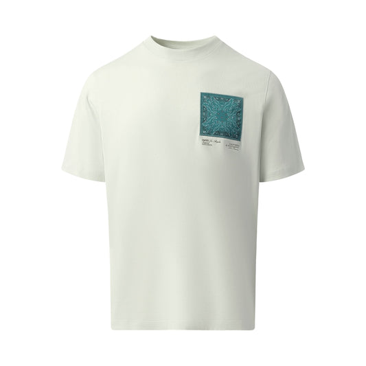 MA Bandana Silk Applique T-Shirt in Ice