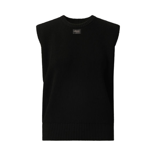 Knitted Sleeveless Top in Black