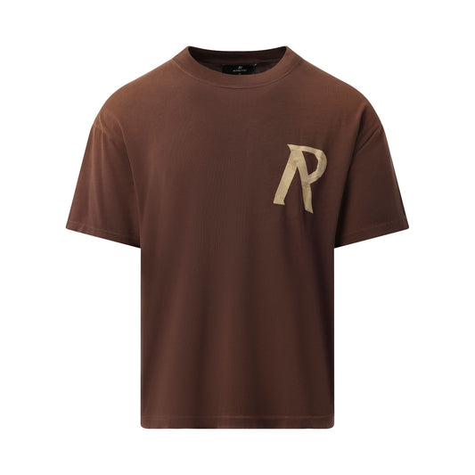 Masking Tape Initial T-Shirt in Cedar