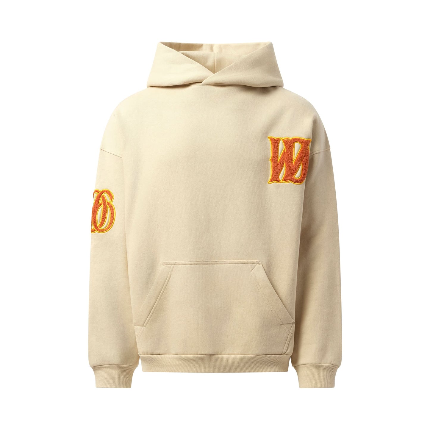 Boucle Letter Logo Hoodie in Beige