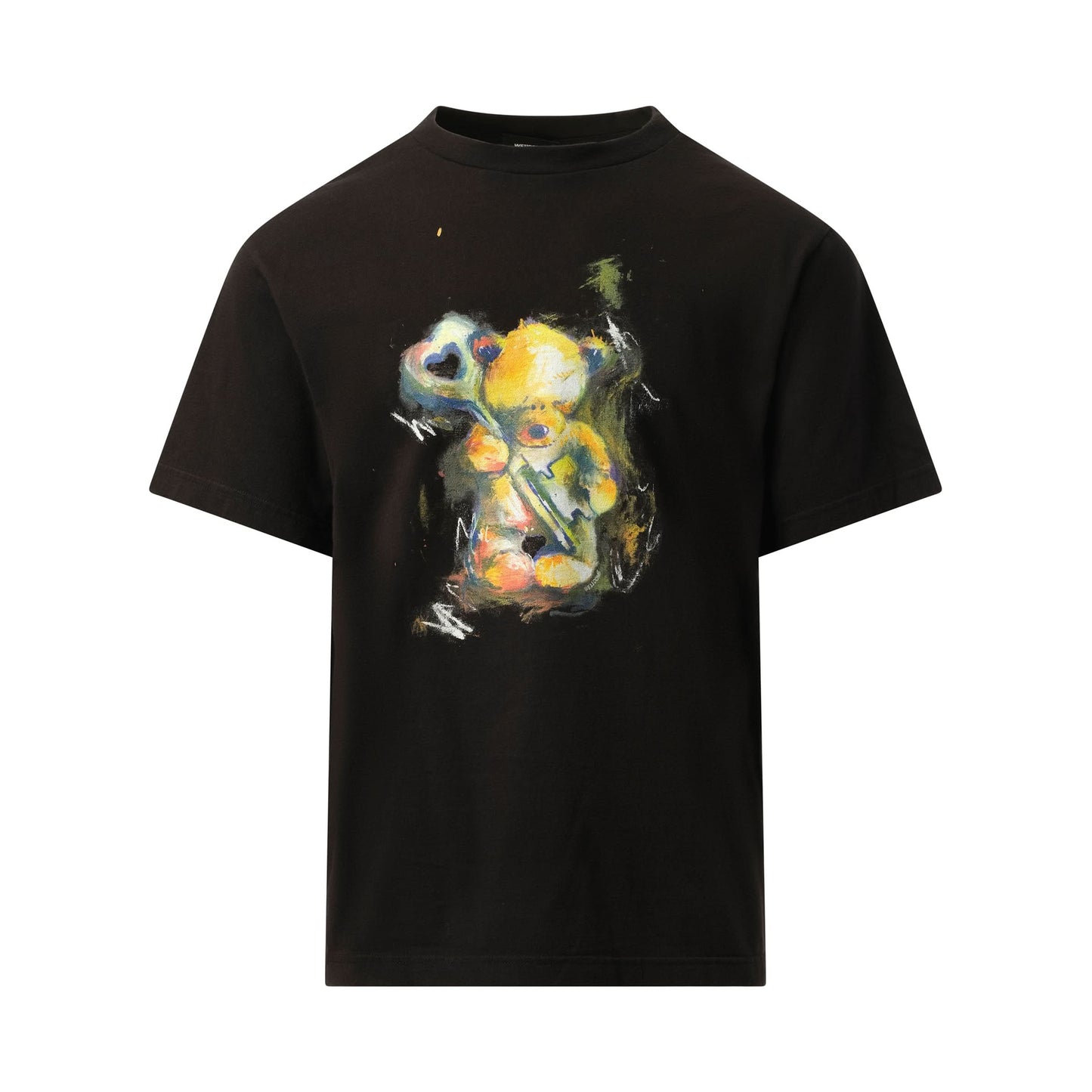 Teddy Bear with Key T-Shirt in Black