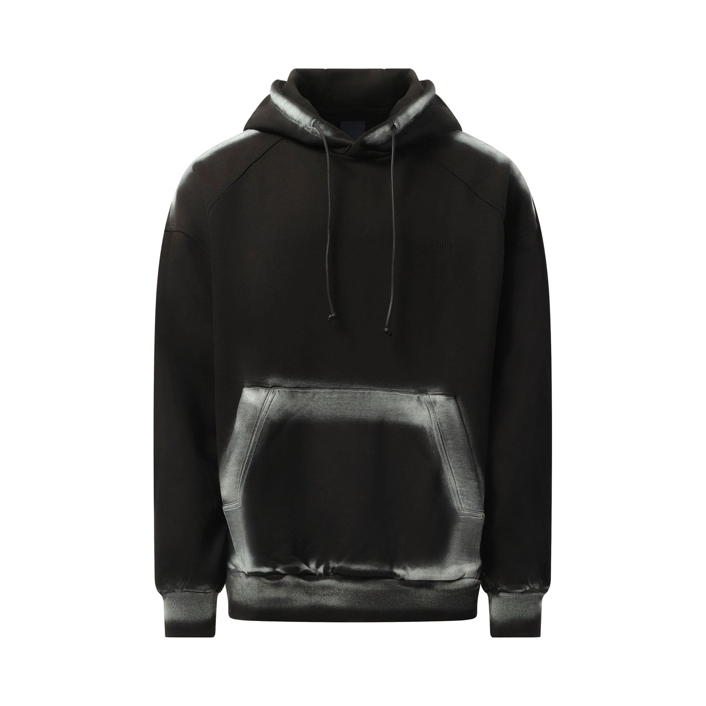 Painter Dyed Hoodie in Black