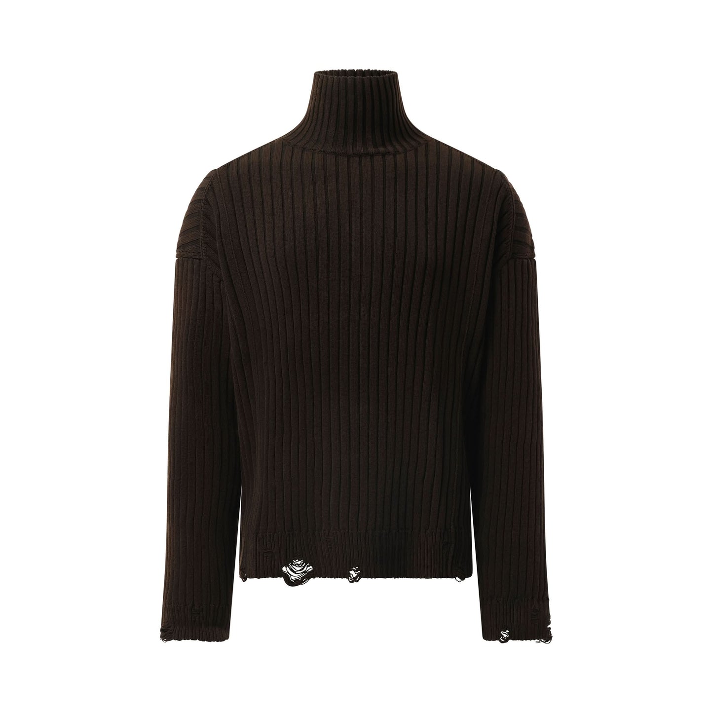 High Neck Pullover in Brown