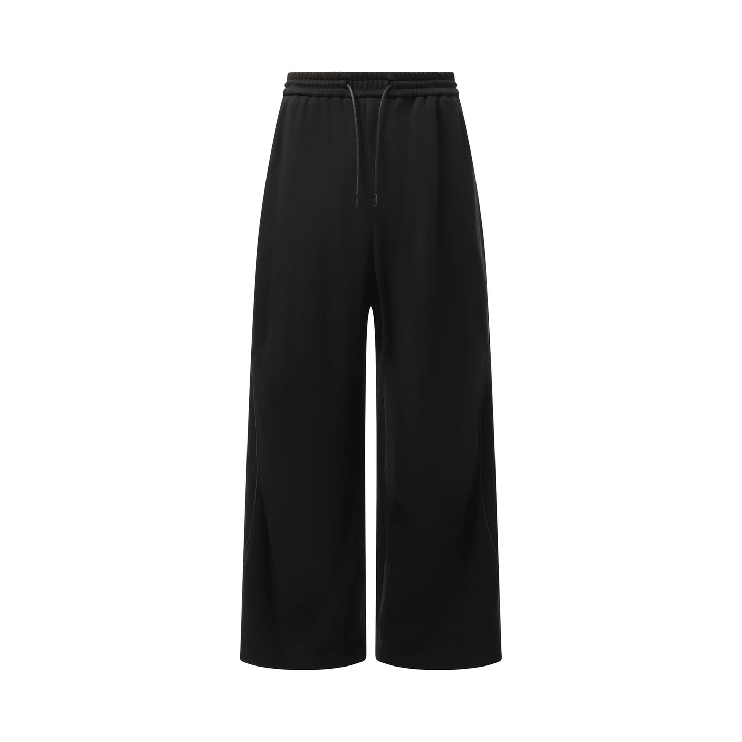 Cotton Piping Track Pants in Black