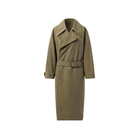 Tibetan Trench Coat in Light Olive