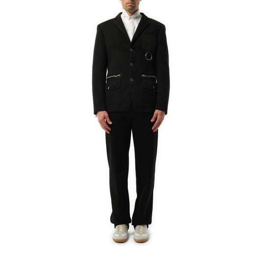 Bonded Suit Jacket in Black