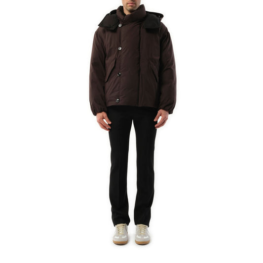 B Hooded Puffer Blouson in Espresso