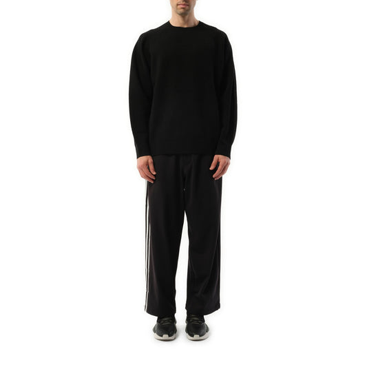 3 Stripe Knit Sweater in Black