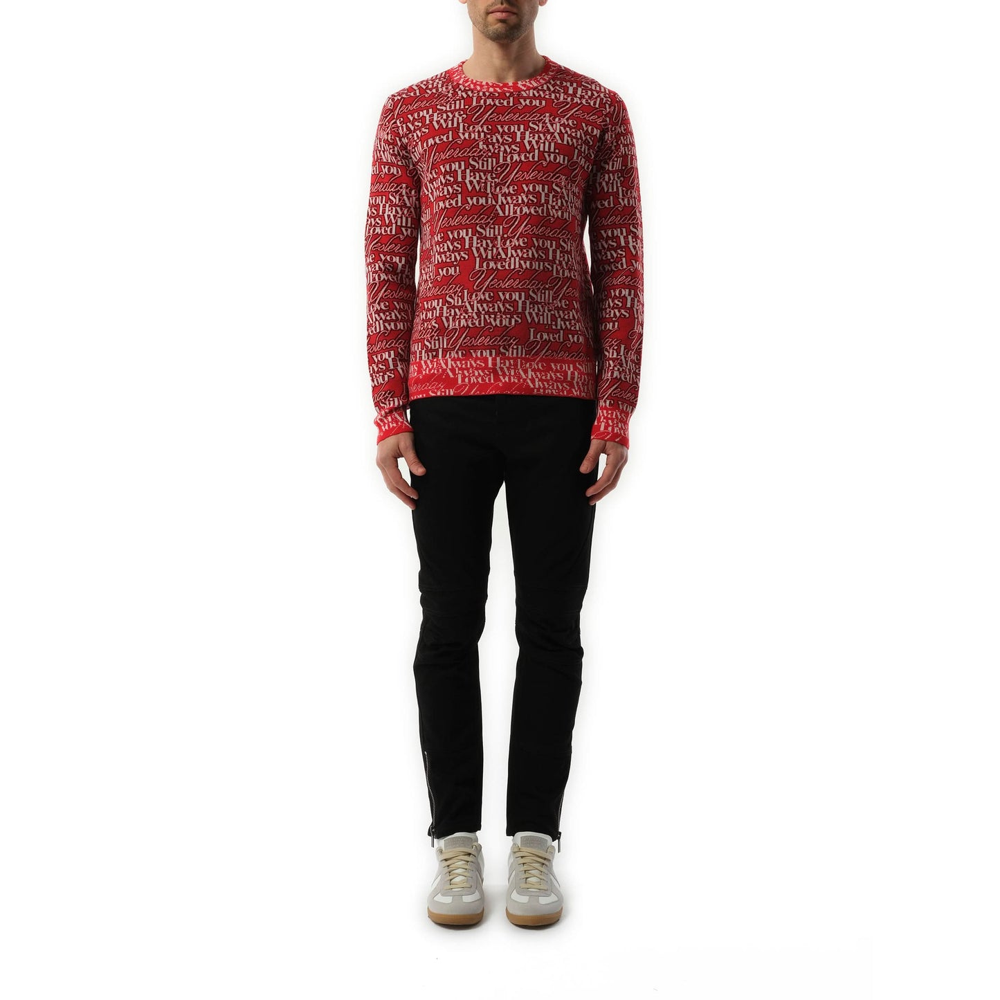 Long Sleeve Crewneck in Red