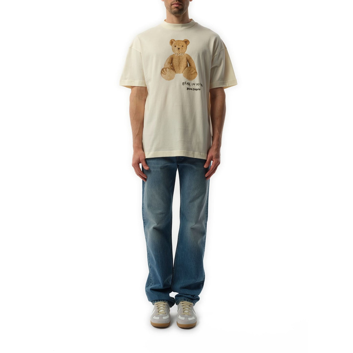 Bear in Mind Regular T-Shirt in Off White/Brown