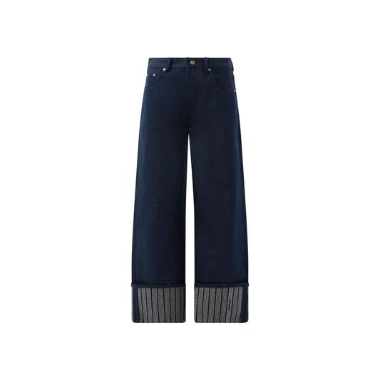 Le De-Nimes Large in Navy/Navy Stripe