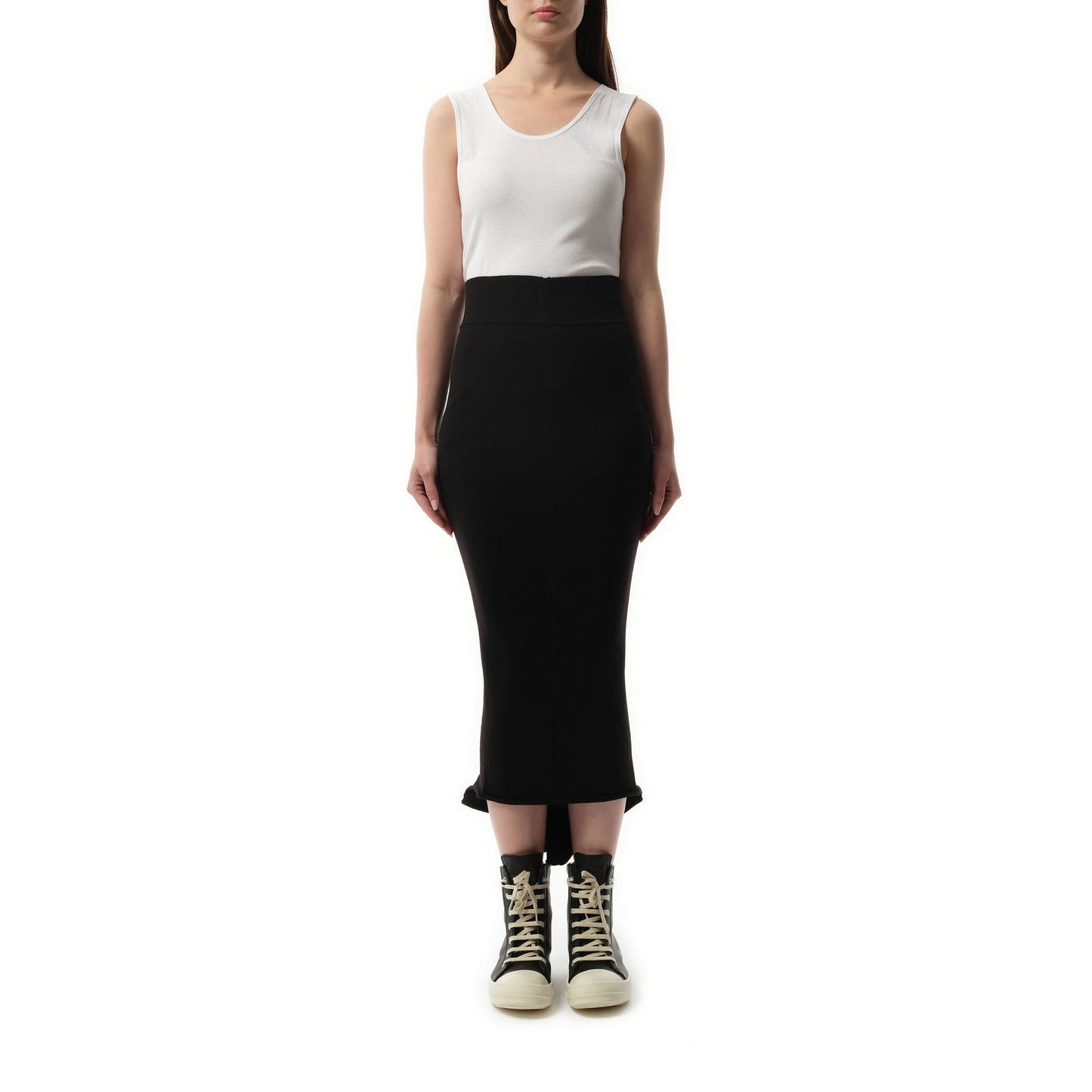 Calf Dauphine Skirt in Black