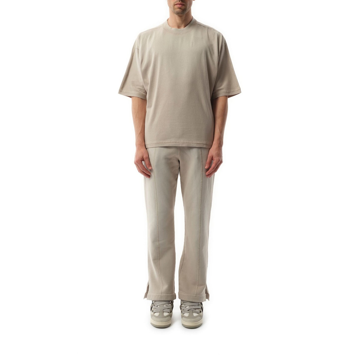 Stepped Hem T-Shirt in Oat