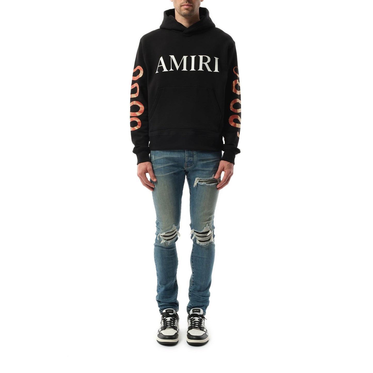 Amiri Snake Hoodie in Black