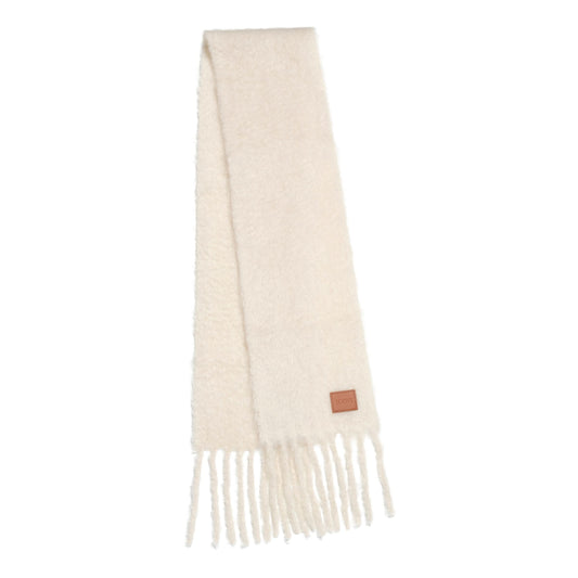 Mohair Blend Scarf in White