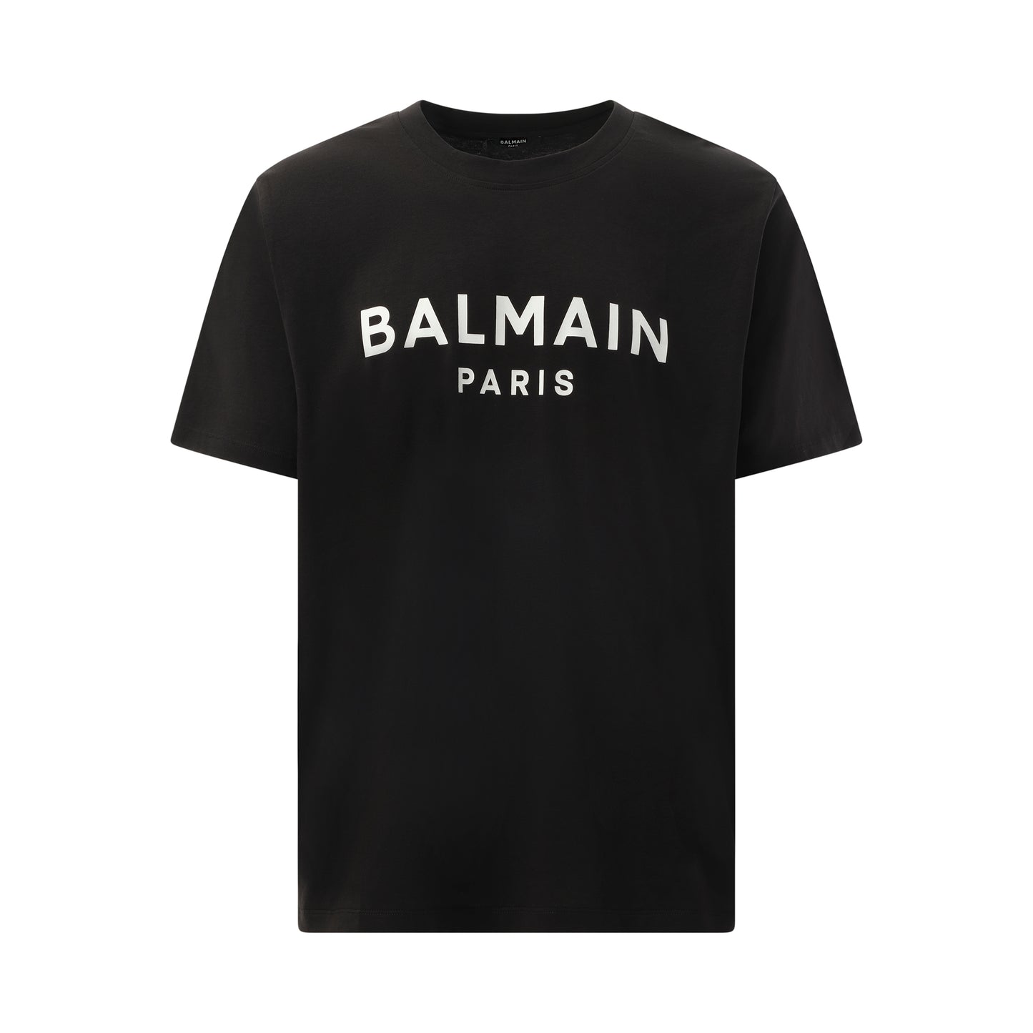 Balmain Print Reg Fit T-Shirt in Black/White