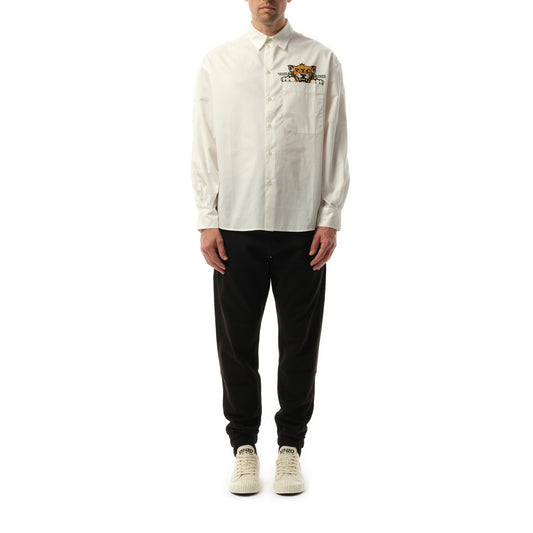 Kenzo Happy Tiger Pocket Casual Shirt in White