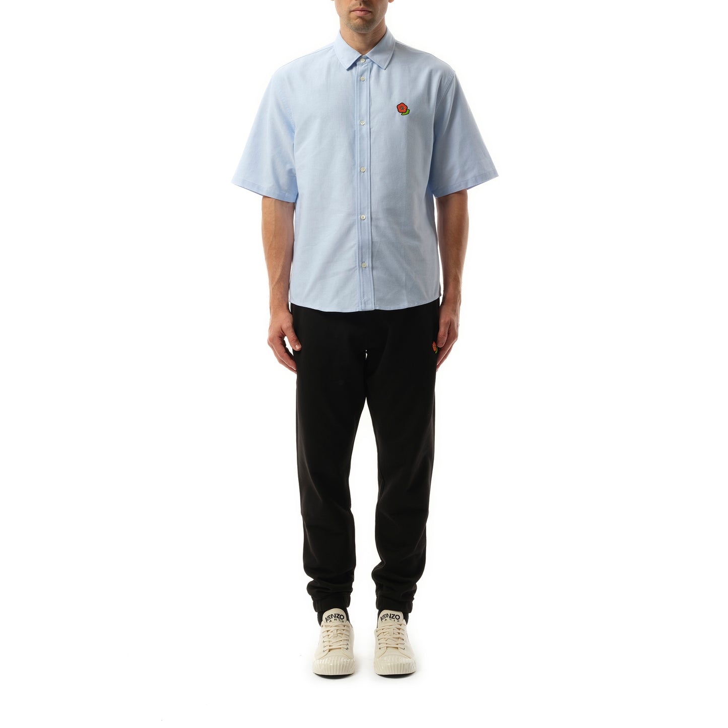 Kenzo Pop Crest Short Sleeve Shirt in Sky Blue