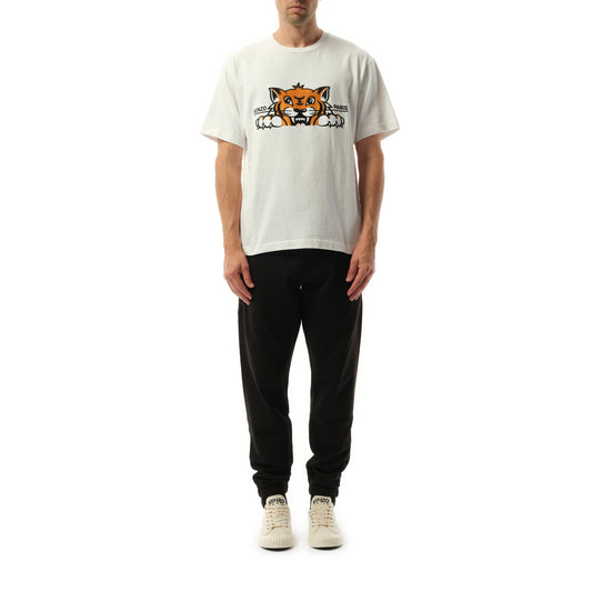 Gots Kenzo Happy Tiger Embroidered Oversize T-Shirt in Off White